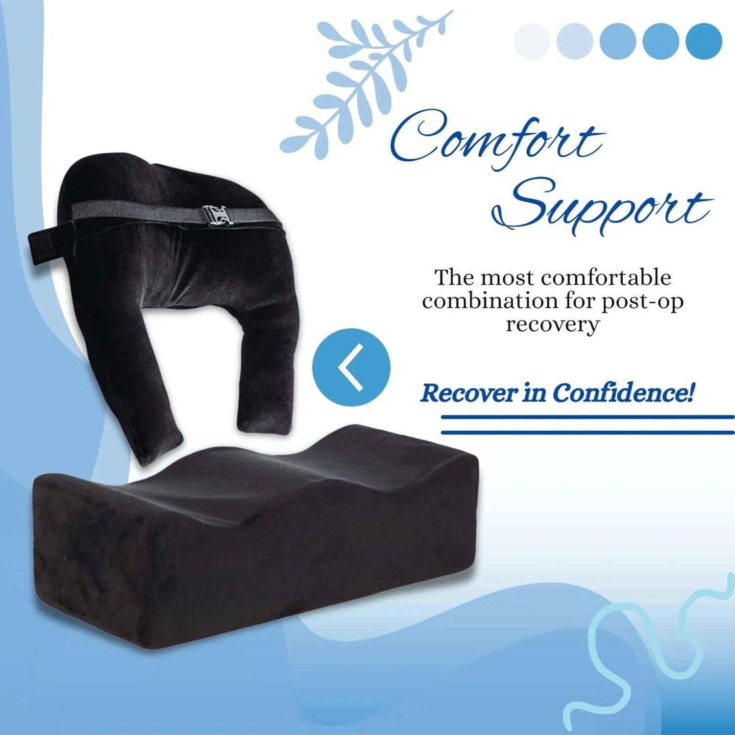 BBL Pillow with Back Support Cushion set for post surgery recovery
