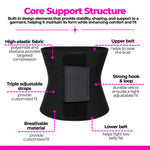 Women's Sauna Waist Trainer Corset | Sweat Belt with Back Support