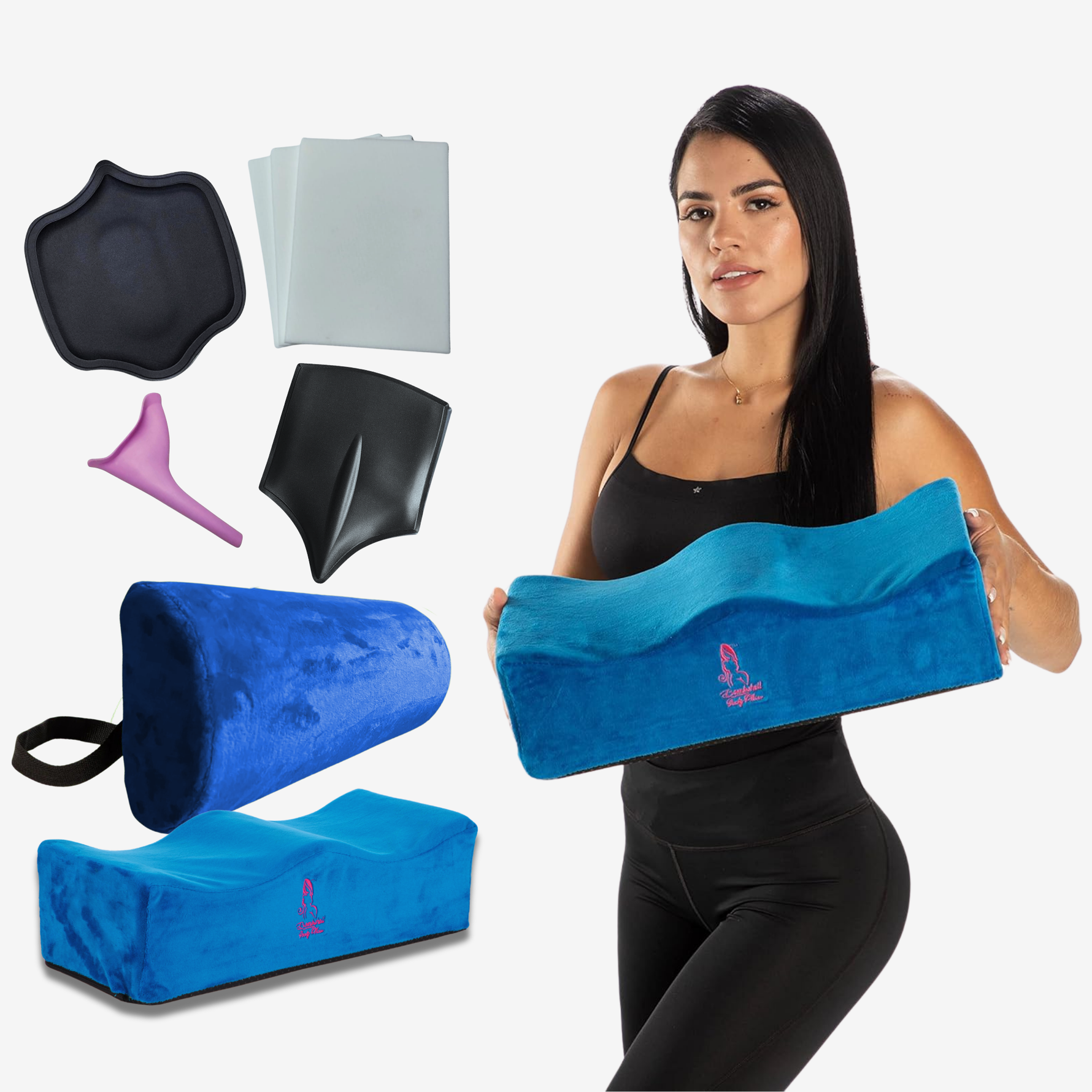 BLUE BBL PILLOW BACK SUPPORT  LIPOSUCTION BOARD BBL POST SURGERY SUPPLIES - Bombshell Booty Pillow