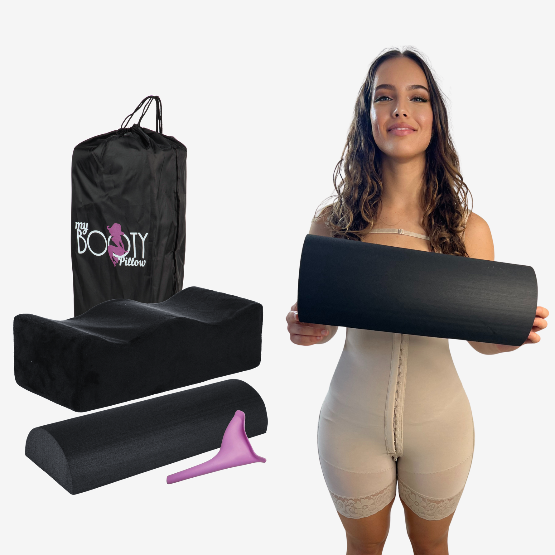 The perfect pillow My Booty Cushion Pillow, Black Toilet Riser - Bombshell Booty Pillow