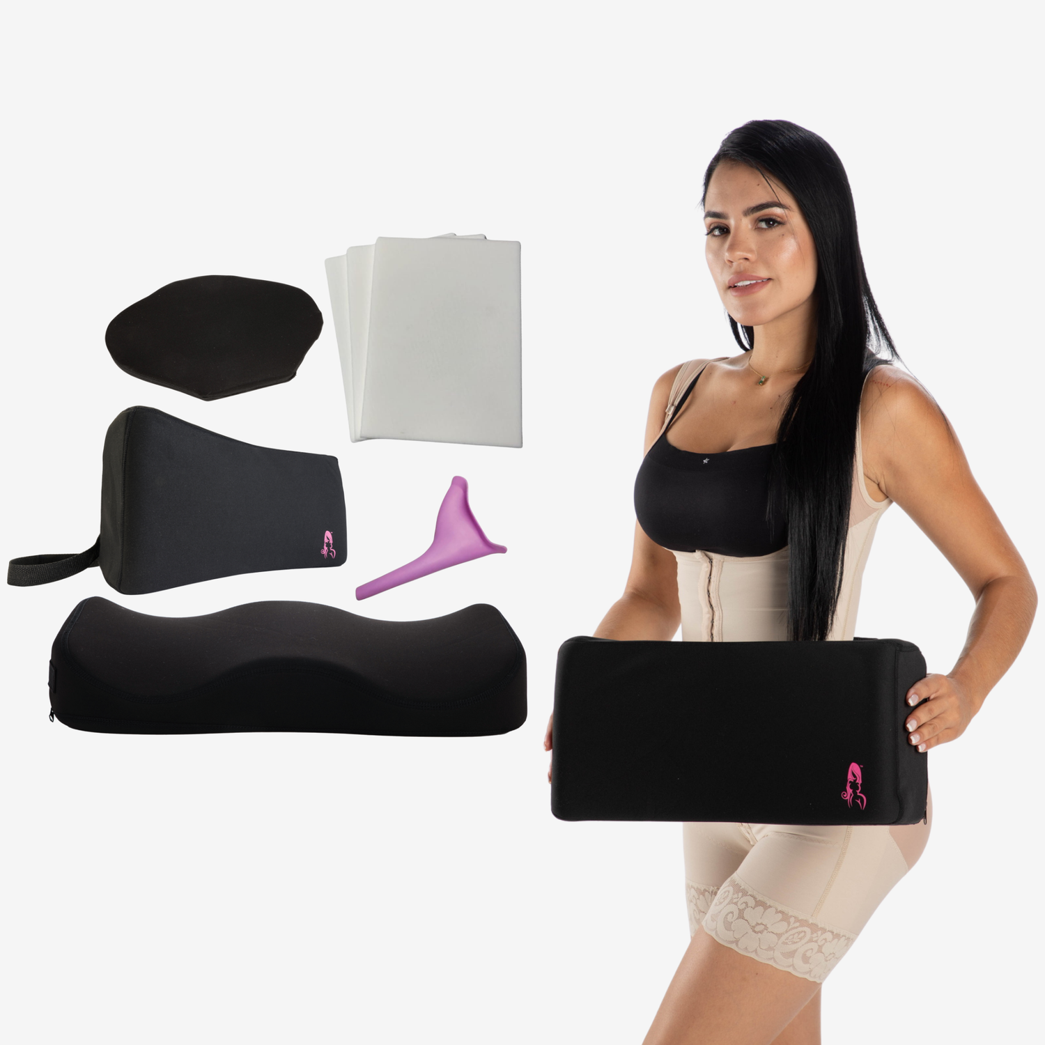 Brazilian Butt Lift Pillow Post Op Essentials Kit With BBL Driving Pillow - Bombshell Booty Pillow