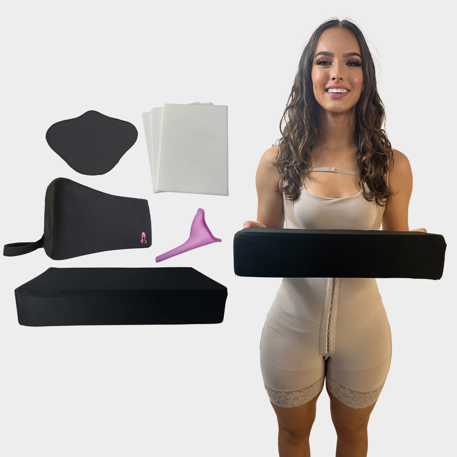 Butt Lift Post Op Essentials Kit - With The Simple (BBL) Sitting Pillow - Bombshell Booty Pillow