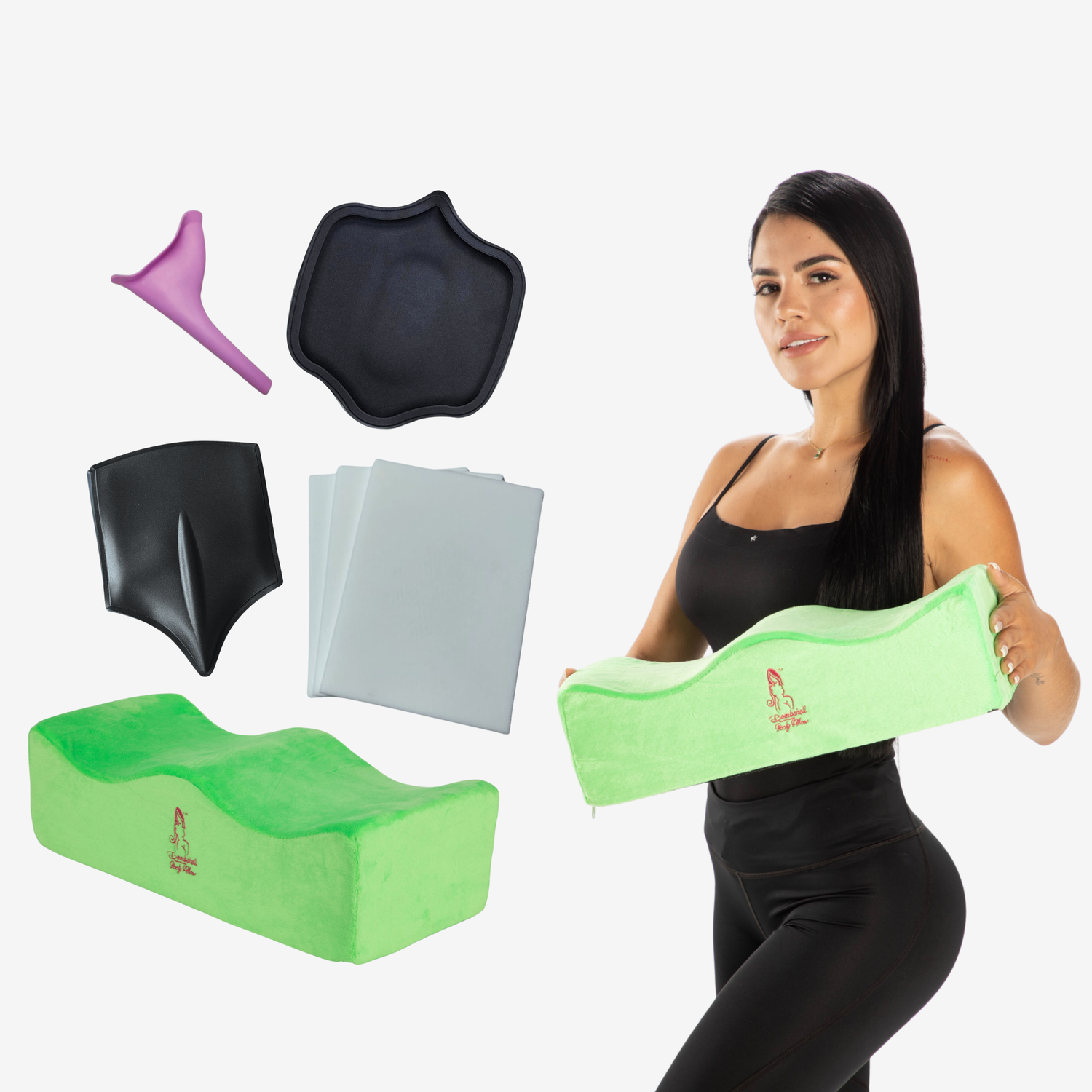 Bombshell Neon Green BBL Pillow Recovery Kit Bundle - Bombshell Booty Pillow