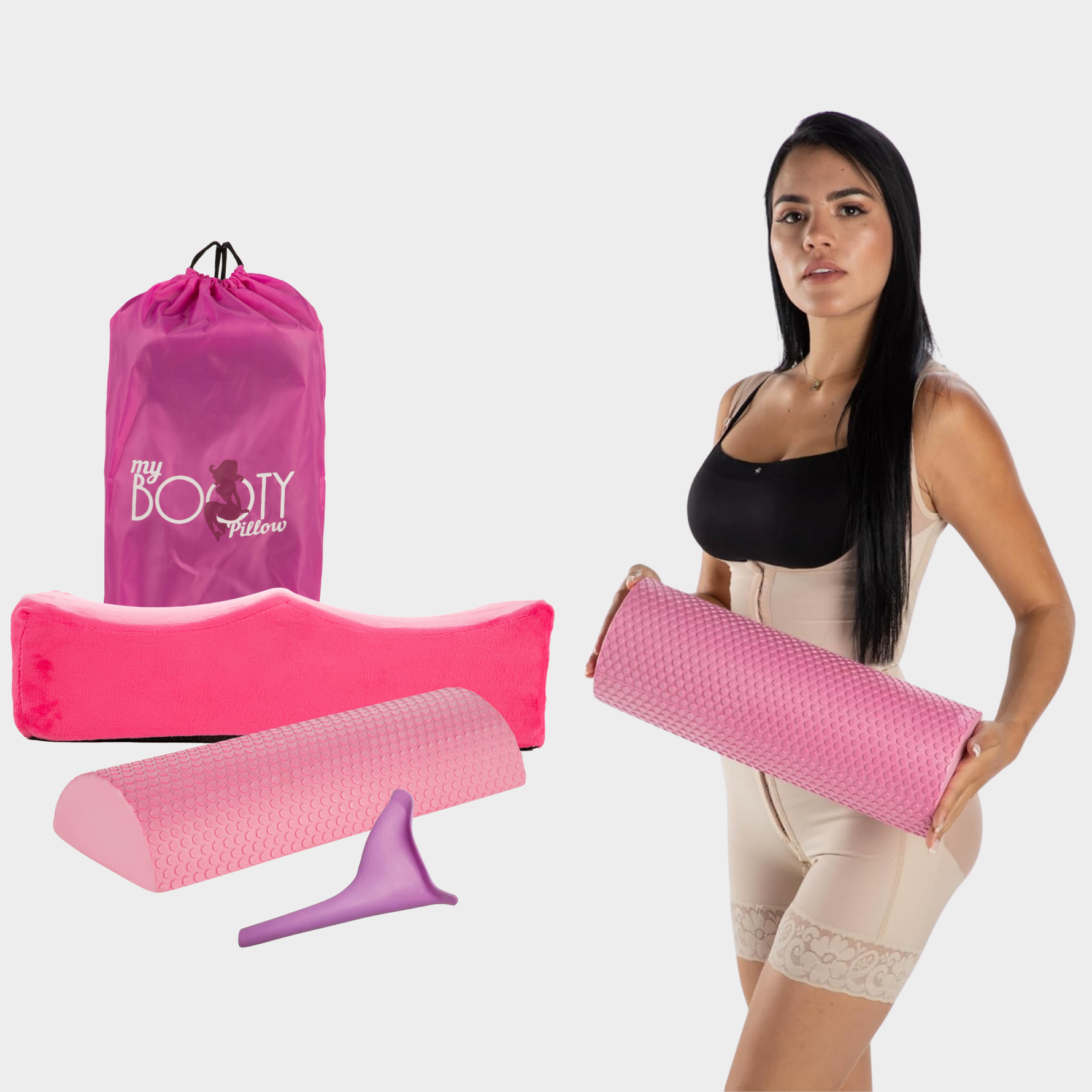 Pink BBL Pillow and  BBL Toilet Riser kit - Bombshell Booty Pillow