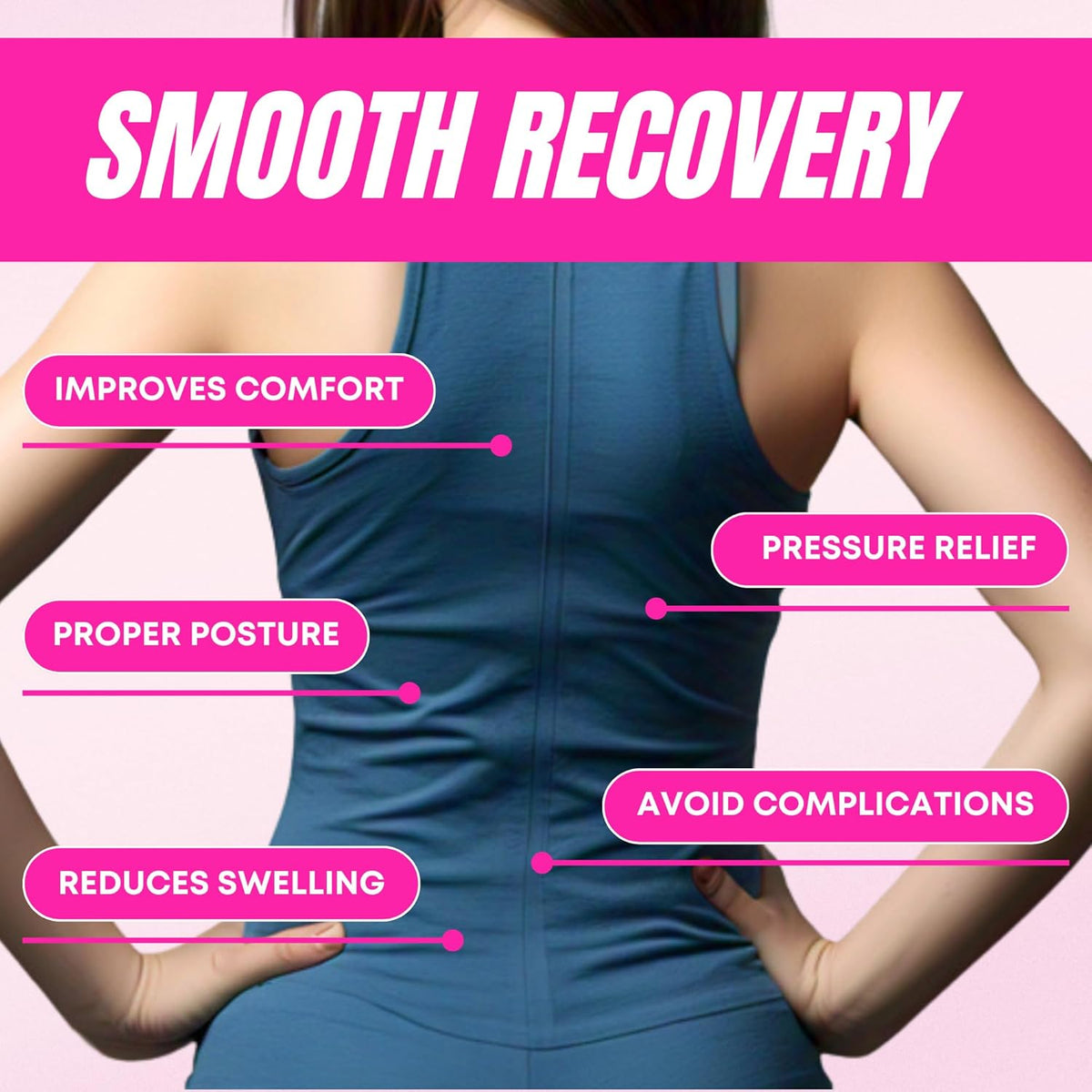 "Ergonomic Lumbar Support" – pillow to Reduce Waist Pressure, Relieve Pain & Fatigue, Alleviate Lower Back Pain callouts