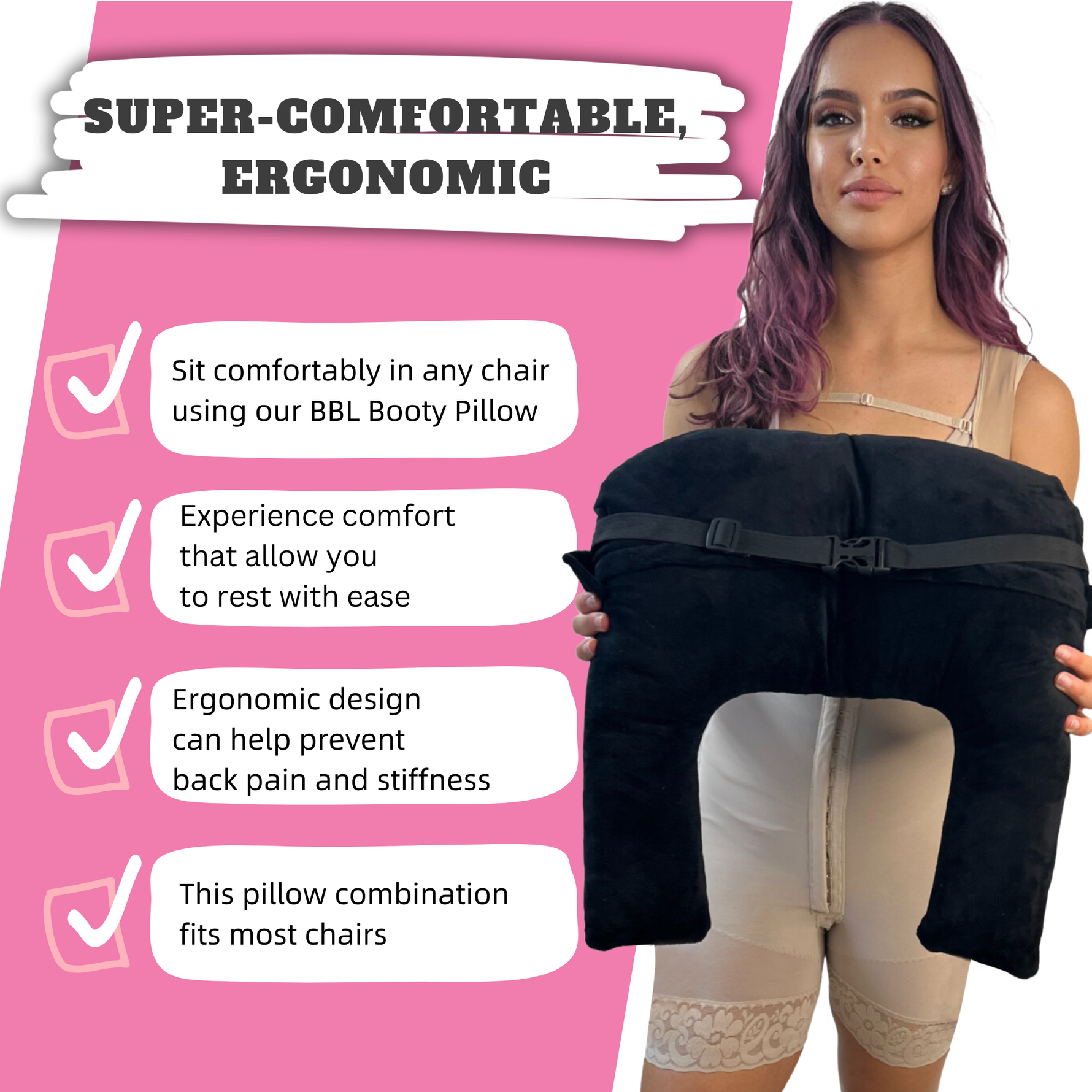 BBL pillow With Back Support: Sale For Brazilian Buttock Pillow - Bombshell Booty Pillow