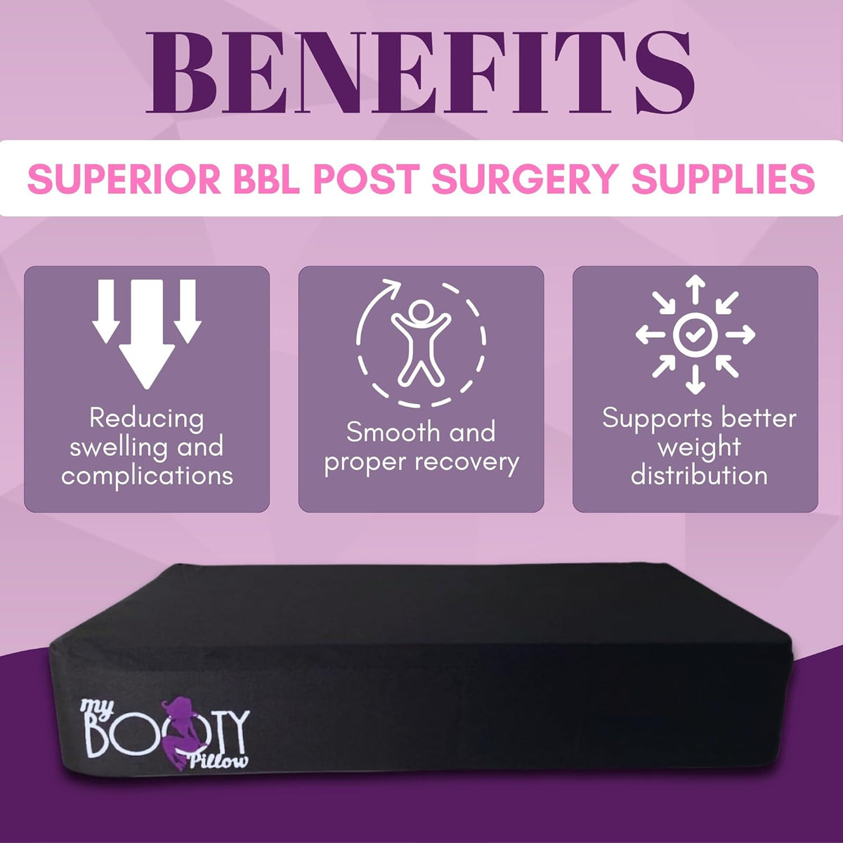 My Booty Pillow Surgery Pillow Benefits – Protects Fat Grafts Reduces Complications BBL Post-Surgery Recovery