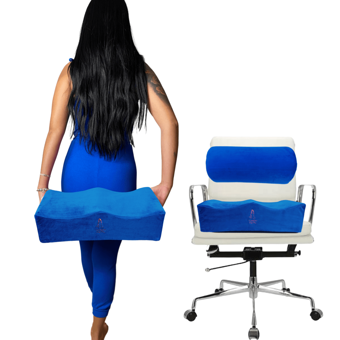 BBL PILLOW WITH BACKREST CUSHION COMBO (Blue) - Bombshell Booty Pillow