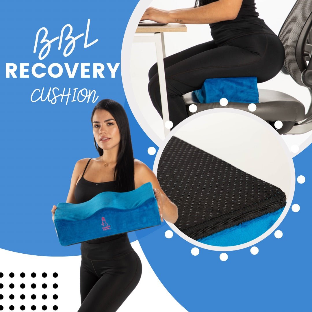 Blue Booty Cushion Pillow, Black Toilet Riser, Blue Massage Roller Package - Bombshell Booty Pillow