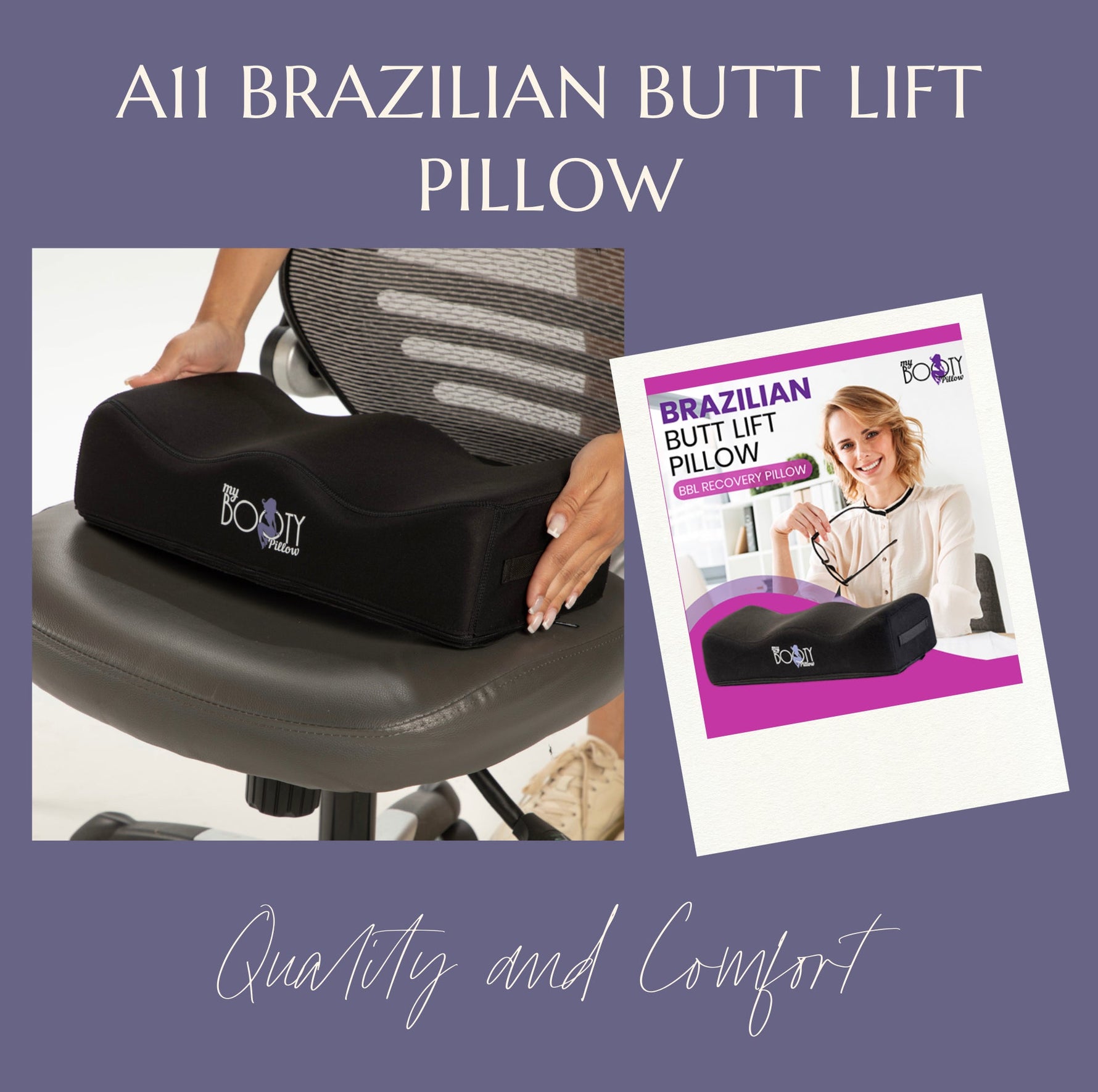 My Booty Pillow BBL Post - Op Pillow Recovery Package, A11 Brazilian Butt Lift Booty Products - Bombshell Booty Pillow