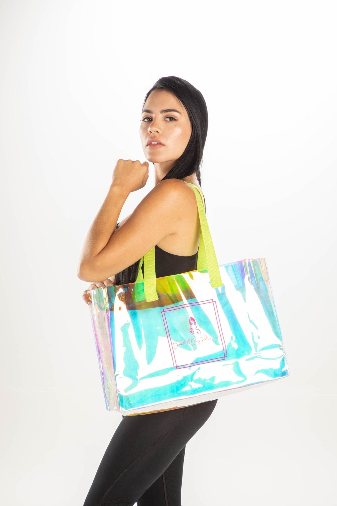 Neon green BBL pillow with tote bag and urinal - Bombshell Booty Pillow