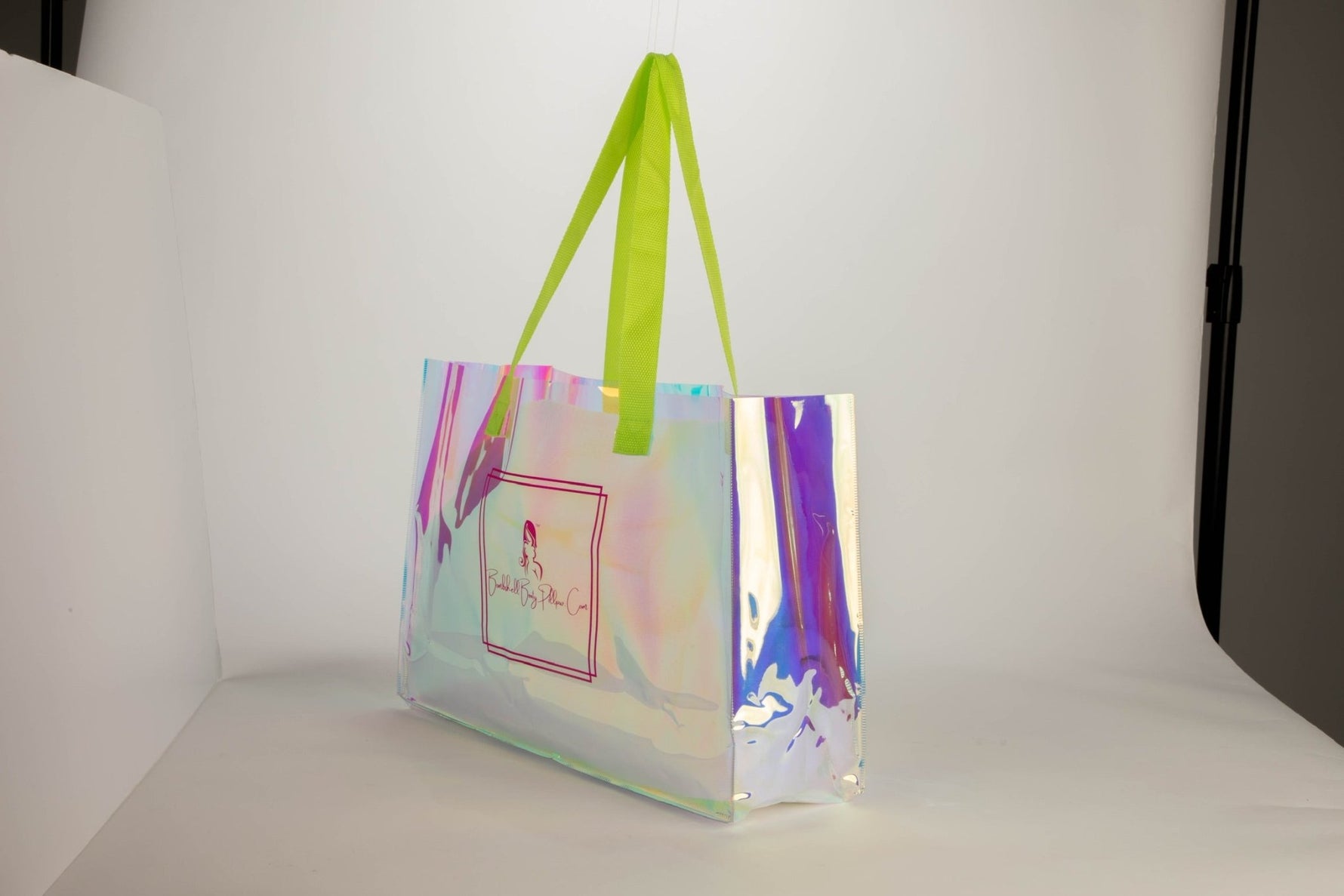 Neon green BBL pillow with tote bag and urinal - Bombshell Booty Pillow