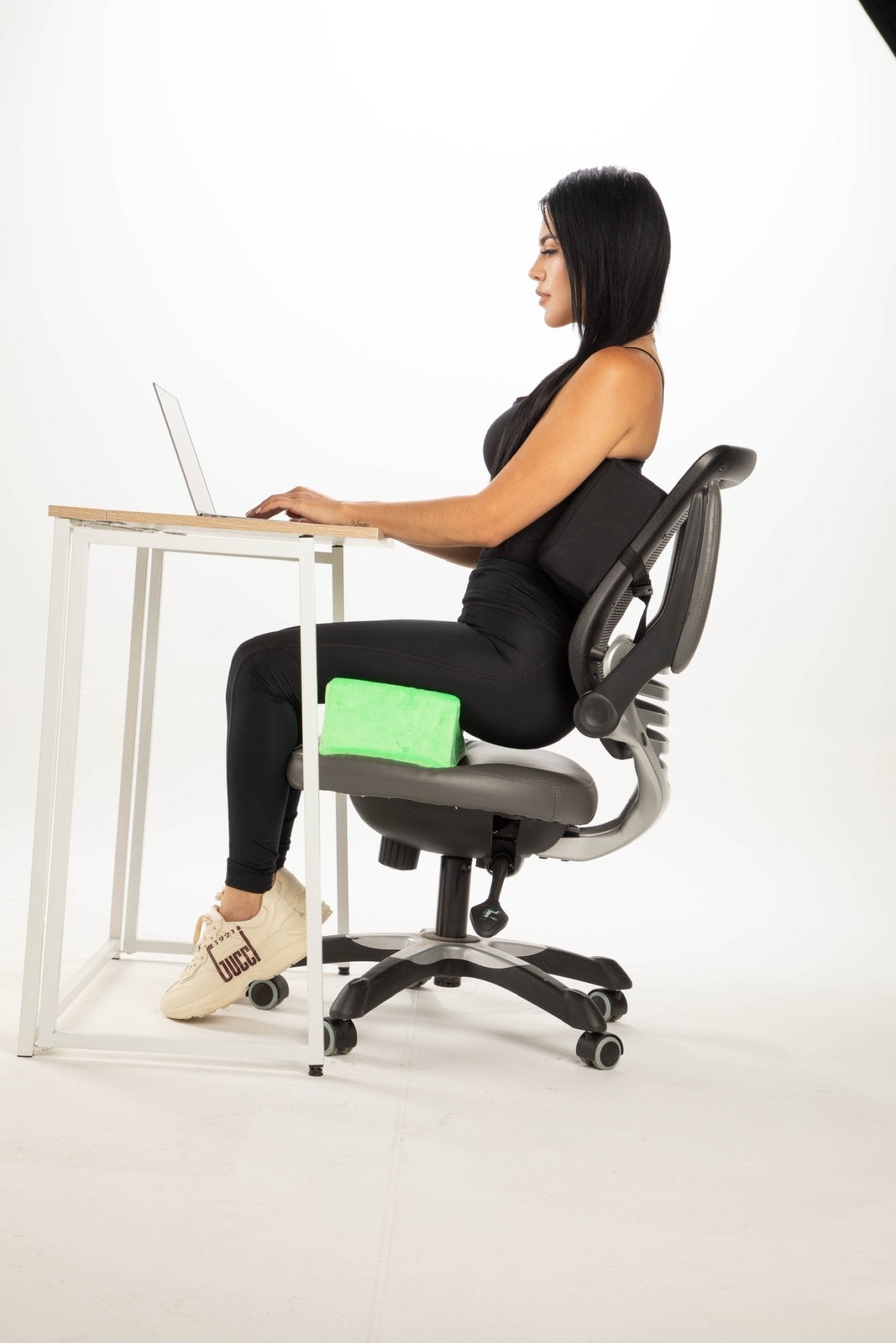 Neon green BBL pillow with tote bag and urinal - Bombshell Booty Pillow