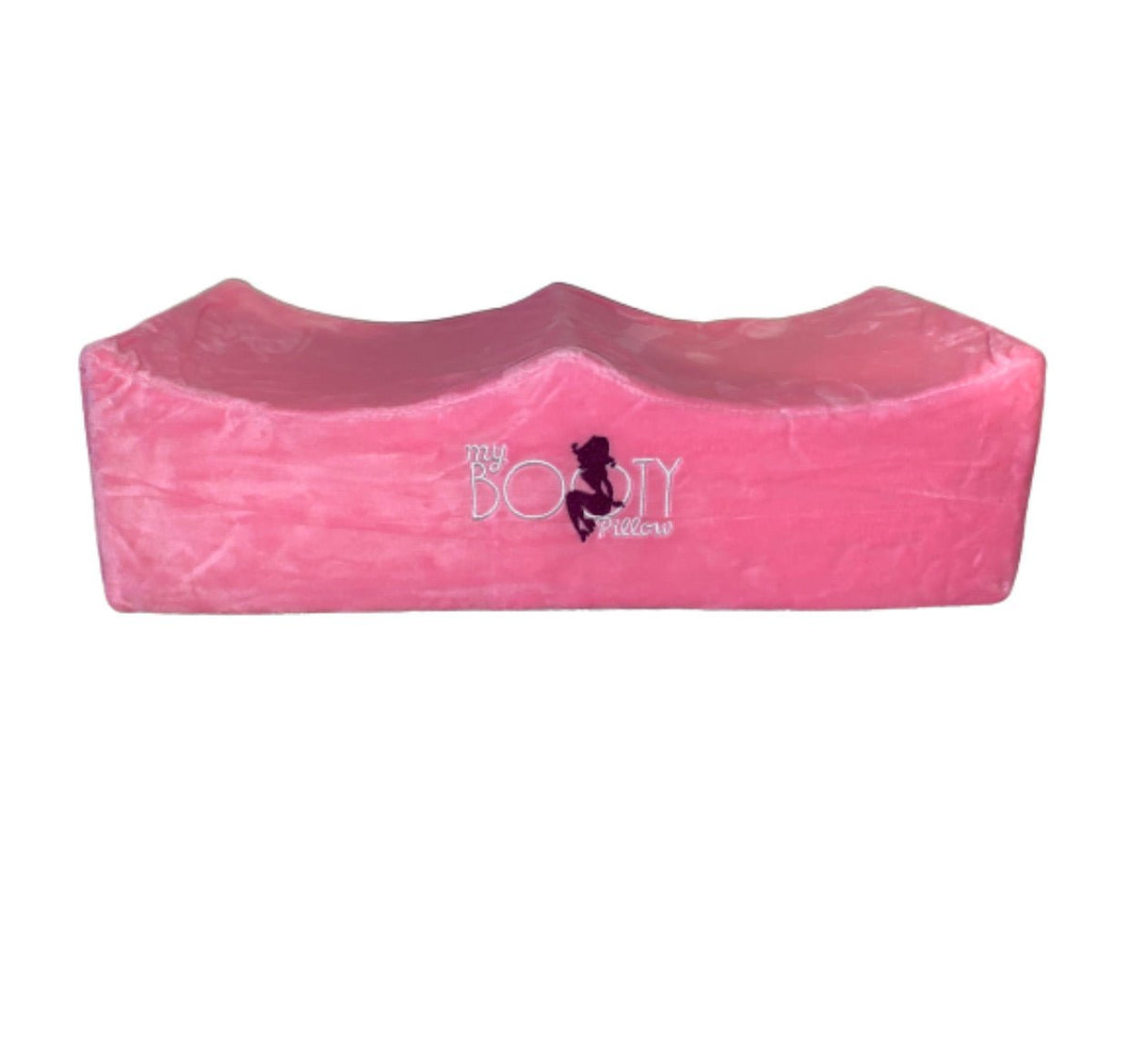 Pink velour BBL cushion pillow and toilet riser for post-surgery recovery 